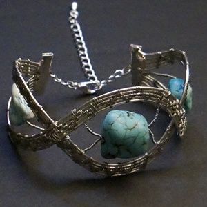 Turquoise Wire Wrap Cuff